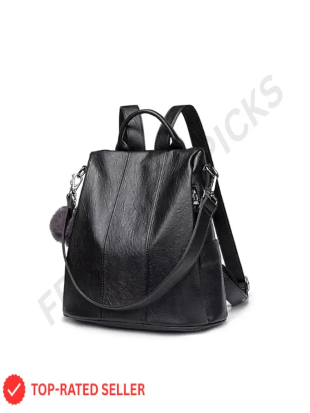 Convertible Anti-Theft PU Leather Backpack Purse Travel Rucksack